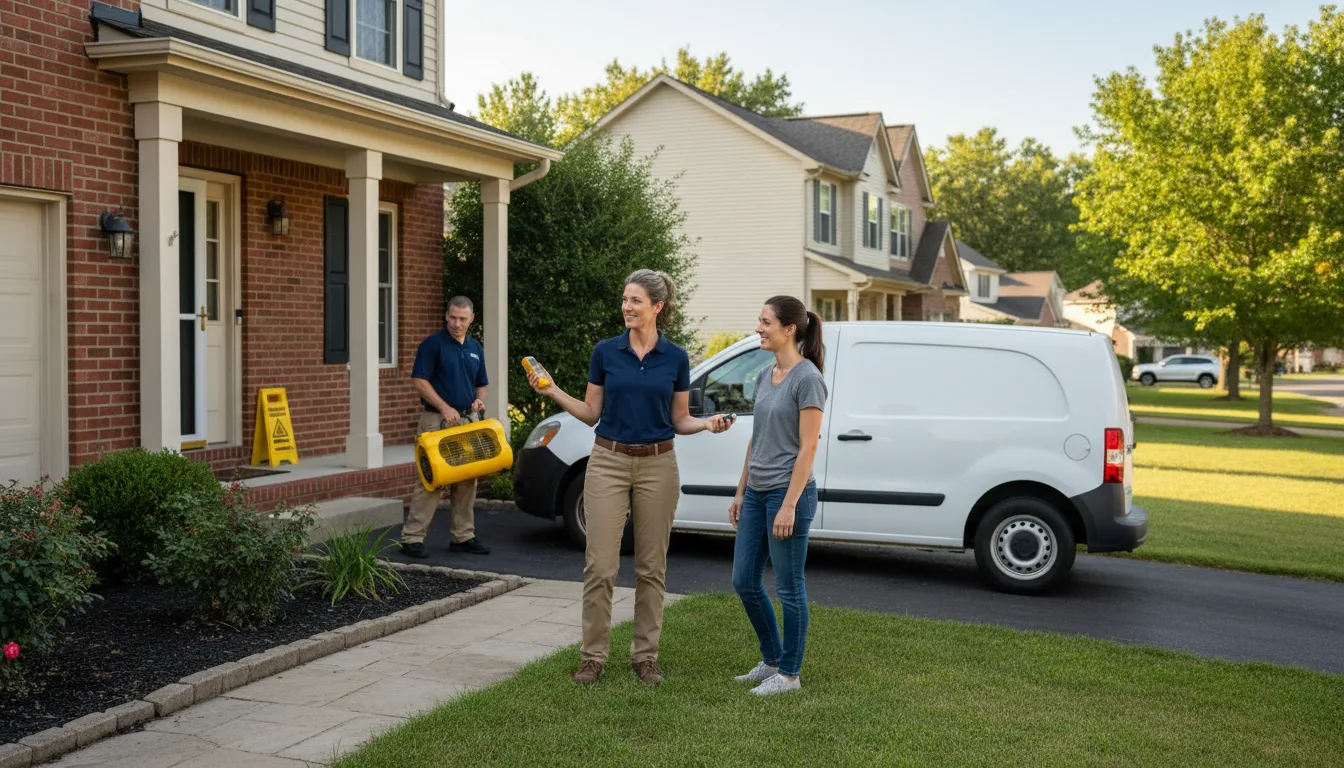 Residential water damage restoration in Newman Grove, NE